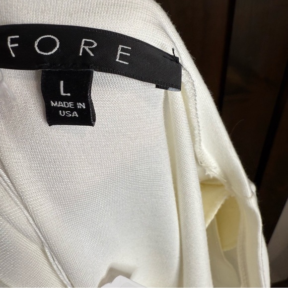 NWT FORE Elegant Sexy color-block Cream & White Maxi Dress Size L - Picture 5 of 6